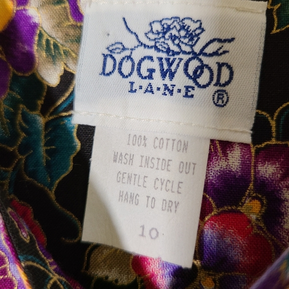 Vintage Dogwood Lane 90's Girls Floral Dress Sunday Easter - Picture 3 of 6